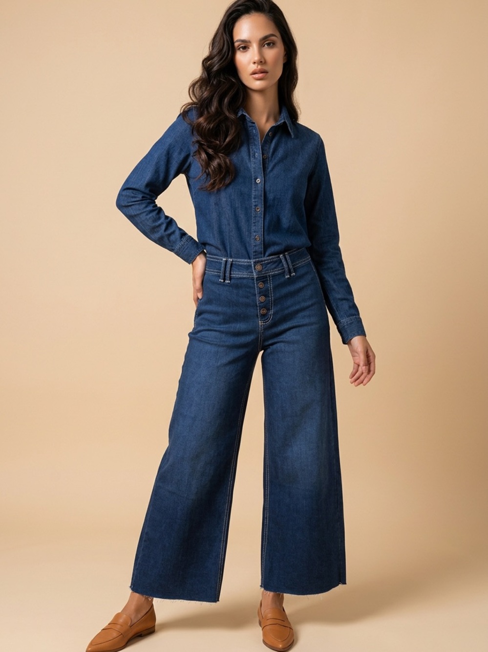 Free People Crvy Counter Culture Wide  -Leg Cropped Jeans